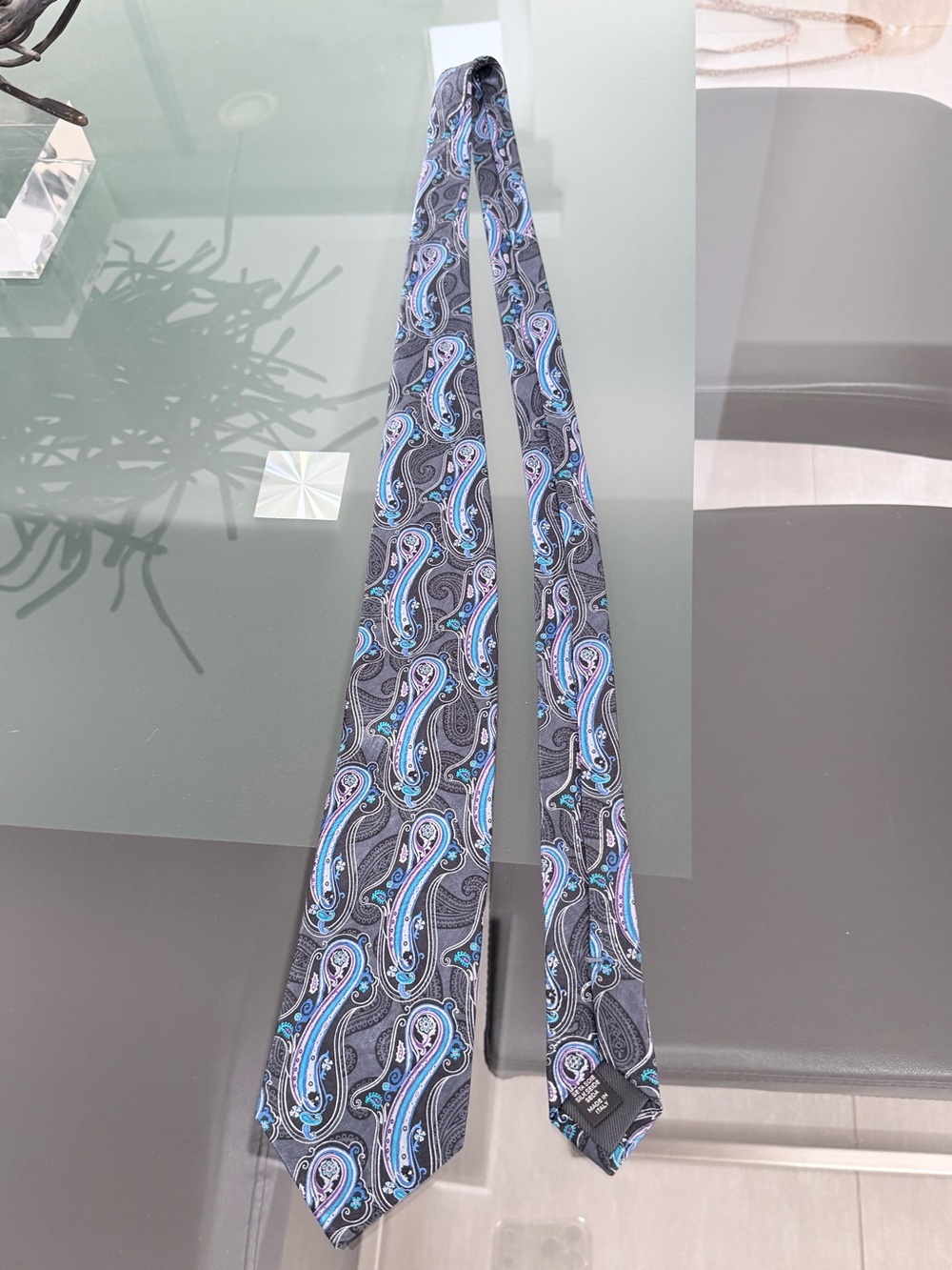 Zenga Paisley Silk Tie worn once